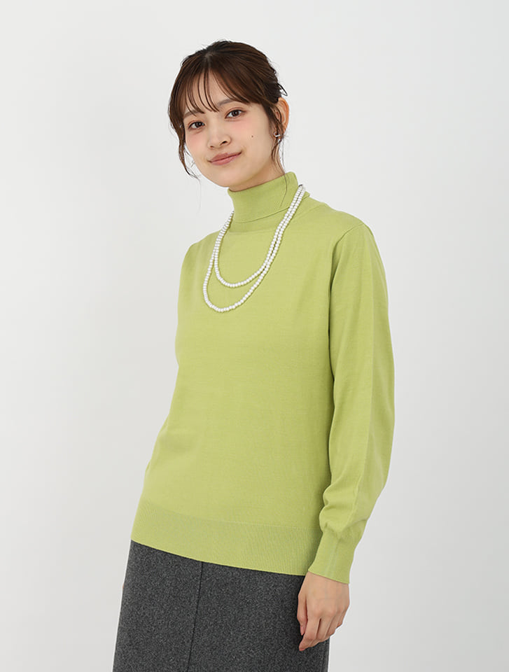 【ウォッシャブル】【M・Lサイズあり】シンプルタートルニット