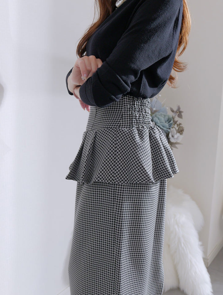 fifth 【MARIAセレクト】 【U150サイズあり】千鳥チェックペプラム