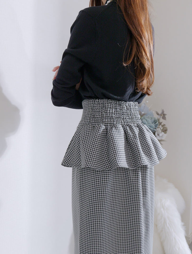 fifth 【MARIAセレクト】 【U150サイズあり】千鳥チェックペプラム