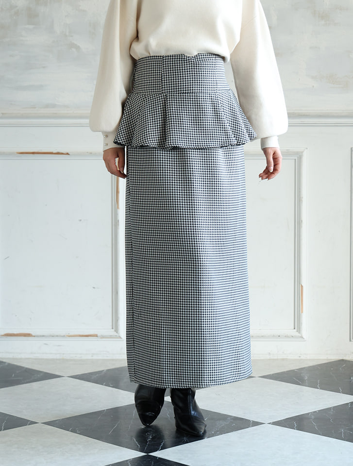 fifth 【MARIAセレクト】 【U150サイズあり】千鳥チェックペプラム