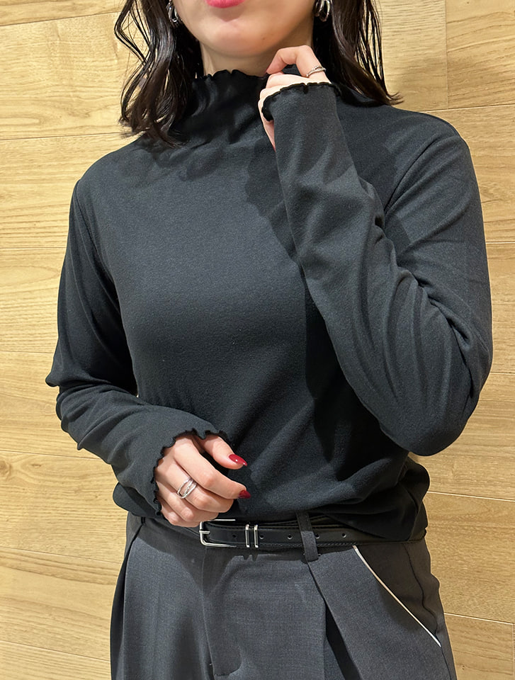 6413【美品】ブリーフィング　ハイネックロンT 裏起毛　ブラック fifth 起毛プチハイネックロンT | 人気レディースファッション