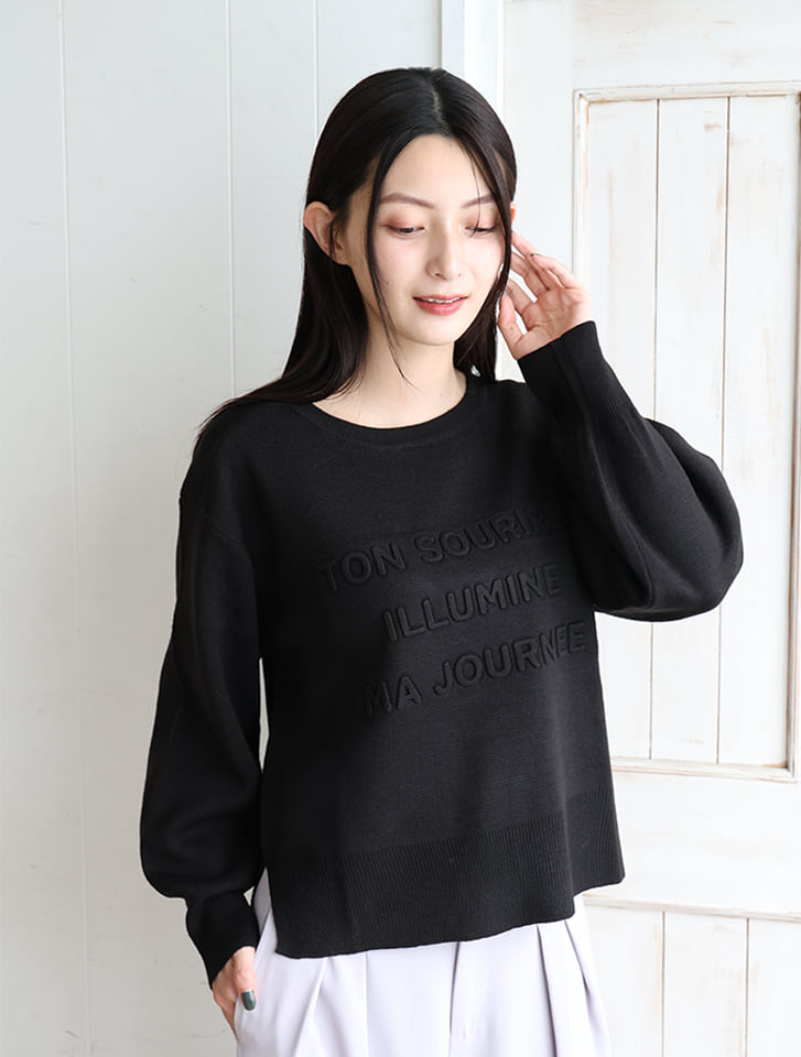 【ウォッシャブル】【M・Lサイズあり】エンボス加工ロゴプルオーバー