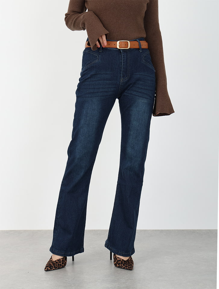 【M・Lサイズあり】ストレッチフレアデニム