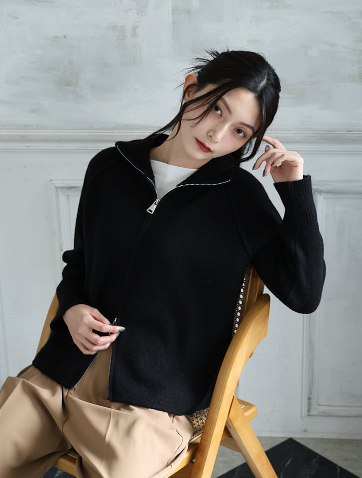 ジップニットジャケット