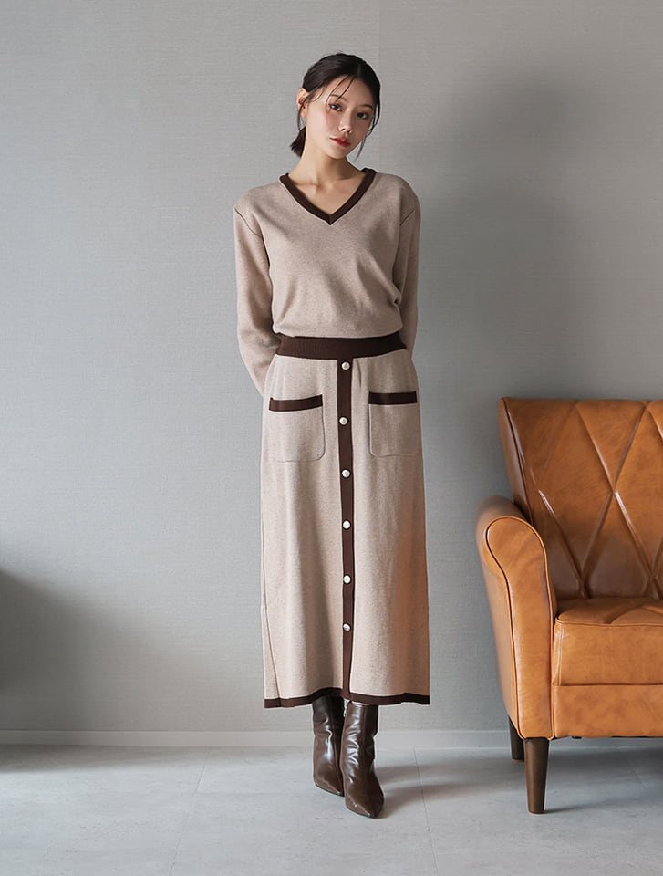 fifth 配色ニットセットアップ | 人気レディースファッション通販