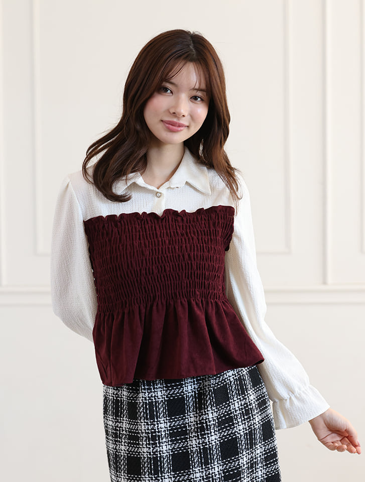 シャーリングドッキングカットソー