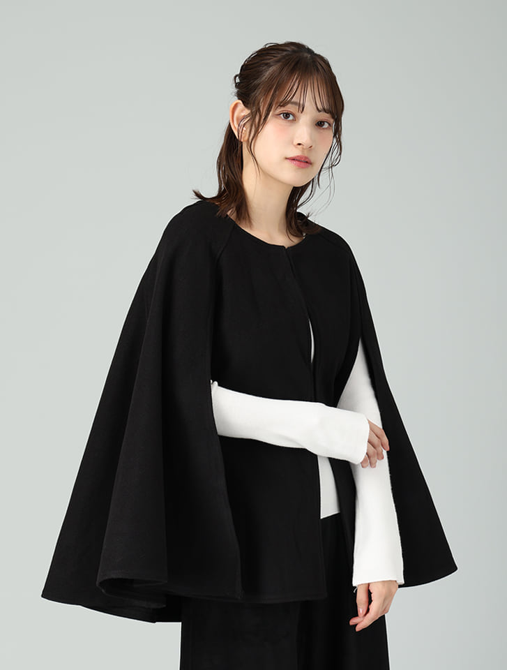 fifth ノーカラーケープコート | 人気レディースファッション通販