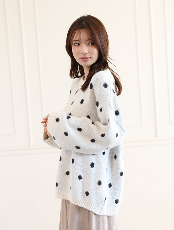 ドットニットプルオーバー