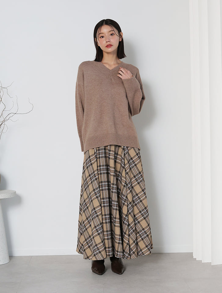 BOBOUTIC Ｖネックニット　ベージュ　XS fifth シンプルVネックニット | 人気レディースファッション通販 fifth