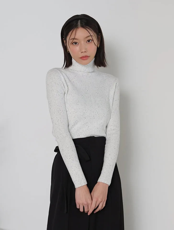 fifth リブハイネックミックスニット | 人気レディースファッション