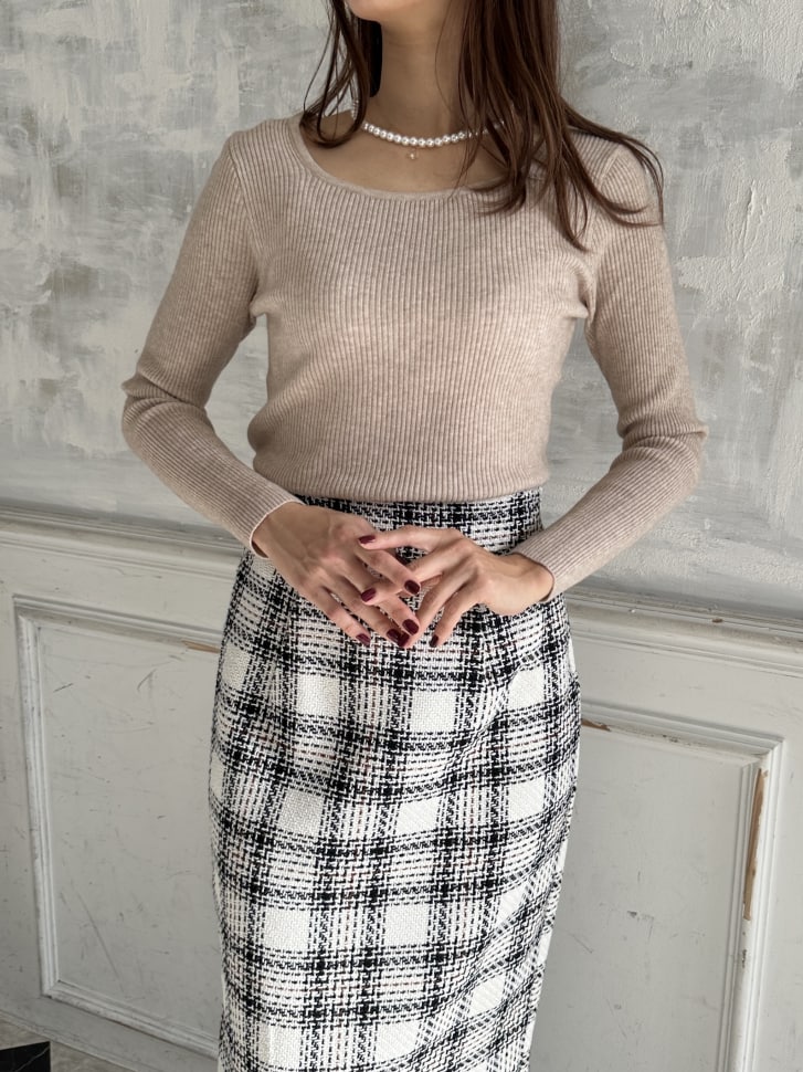 ベーシックリブニット