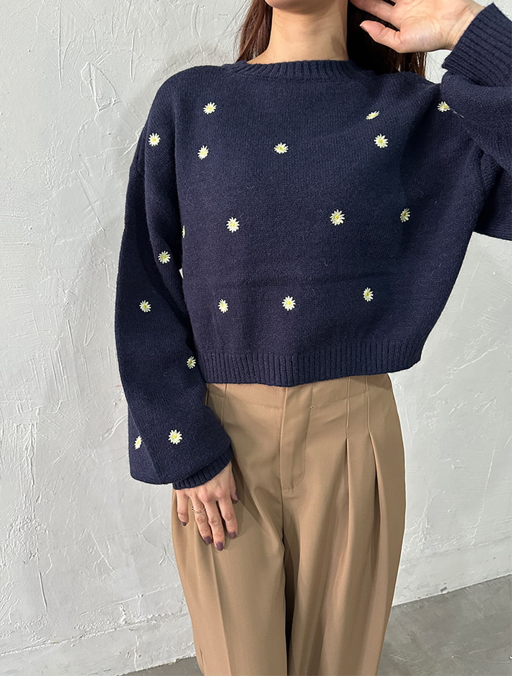 fifth フラワー刺繍ニット | 人気レディースファッション通販 fifth store