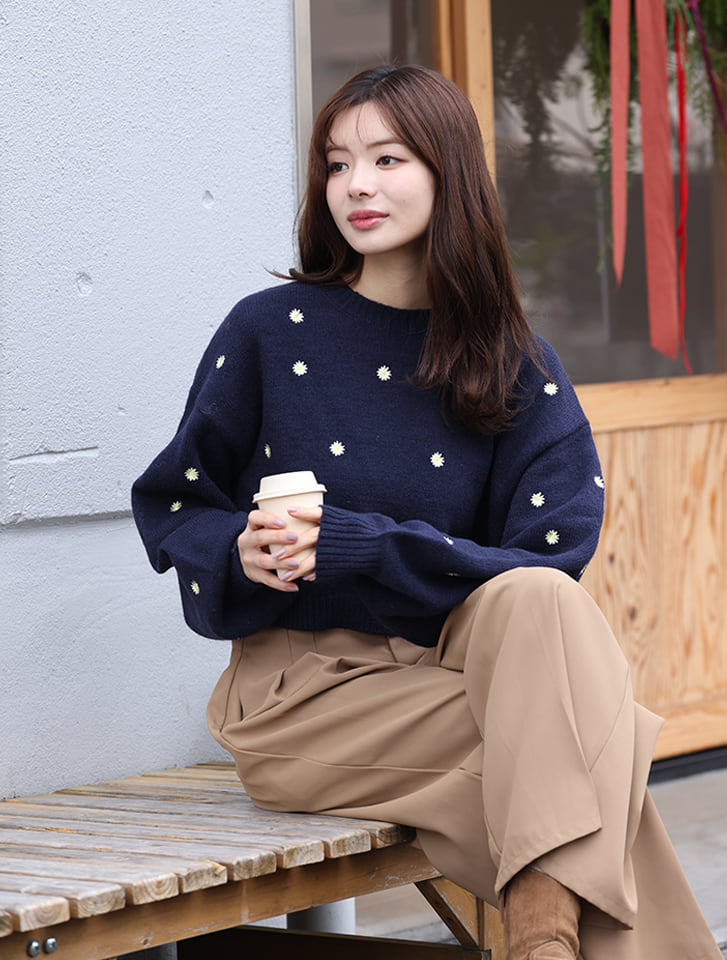 fifth フラワー刺繍ニット | 人気レディースファッション通販 fifth store