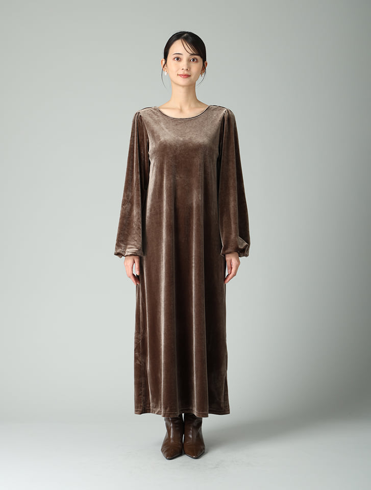 fifth バックオープンベロアワンピース | 人気レディースファッション