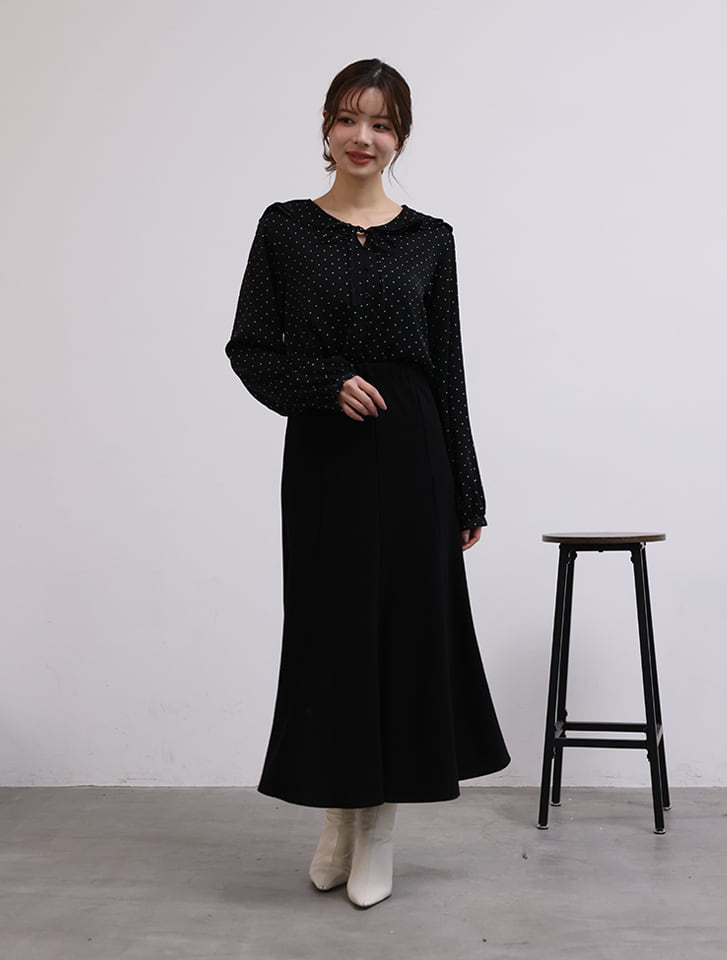 fifth ドット柄フリルカラーブラウス | 人気レディースファッション