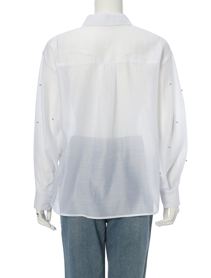 25Theory シアーホワイトシャツ　S カシュクール2wayシアーオーバーシャツ(シャツ)｜トップス｜FRAY