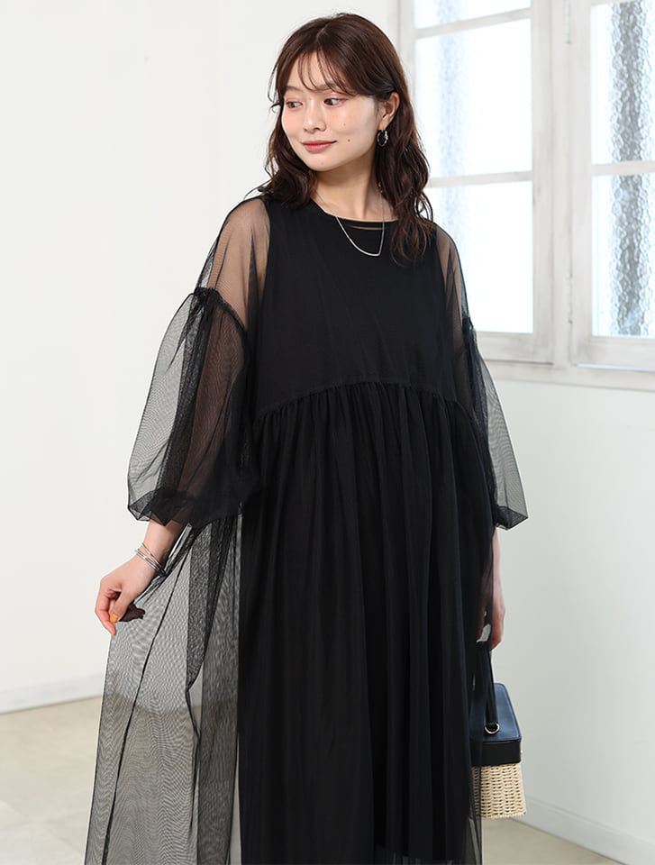 ＜Since Then＞ チュール切替ノースリーブワンピース fifth チュール×ノースリーブワンピースセット | 人気レディース