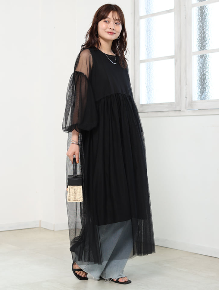 fifth チュール×ノースリーブワンピースセット | 人気レディース