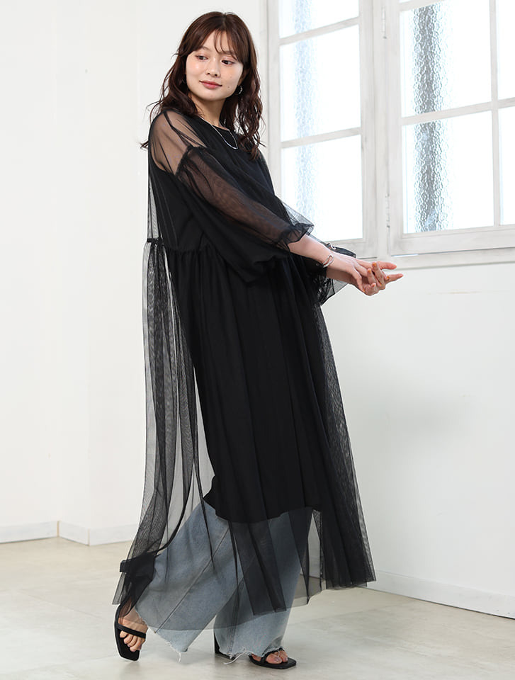 <Since Then> チュール切替ノースリーブワンピース fifth チュール×ノースリーブワンピースセット | 人気レディース