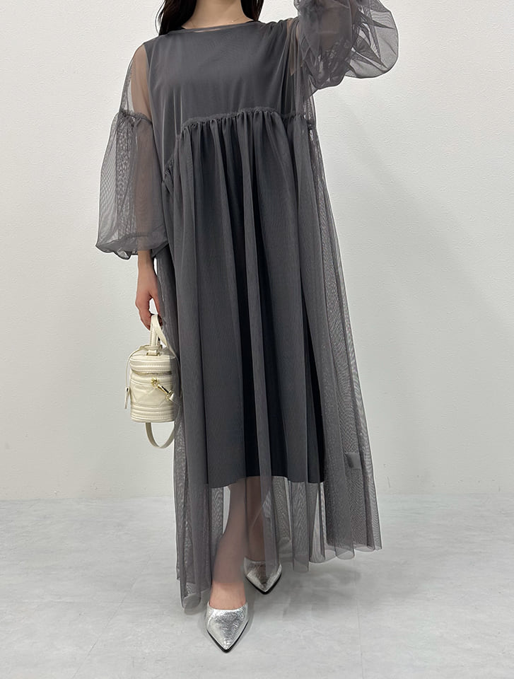 fifth チュール×ノースリーブワンピースセット | 人気レディース