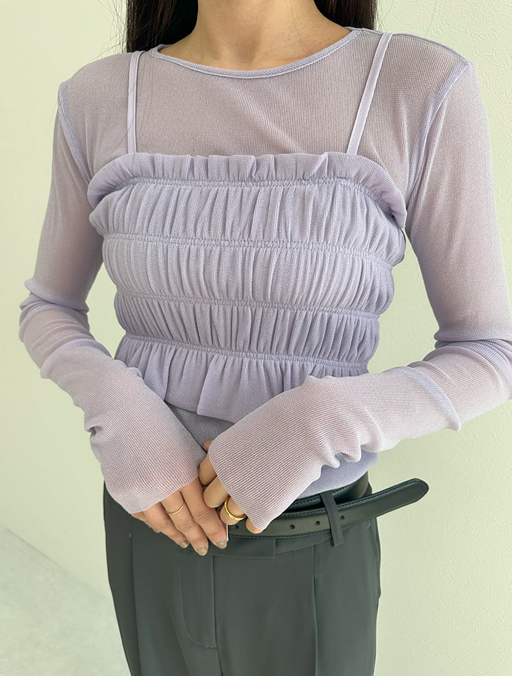 新品　　Liten トップス　ミントグリーン fifth ビスチェセットシアートップス | 人気レディース