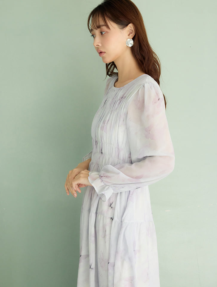 ◆MICHAA(ミーシャ)フローラル プリント 涼しい ワンピース ◇MICHAA(ミーシャ)フローラル プリント 涼しい ワンピース