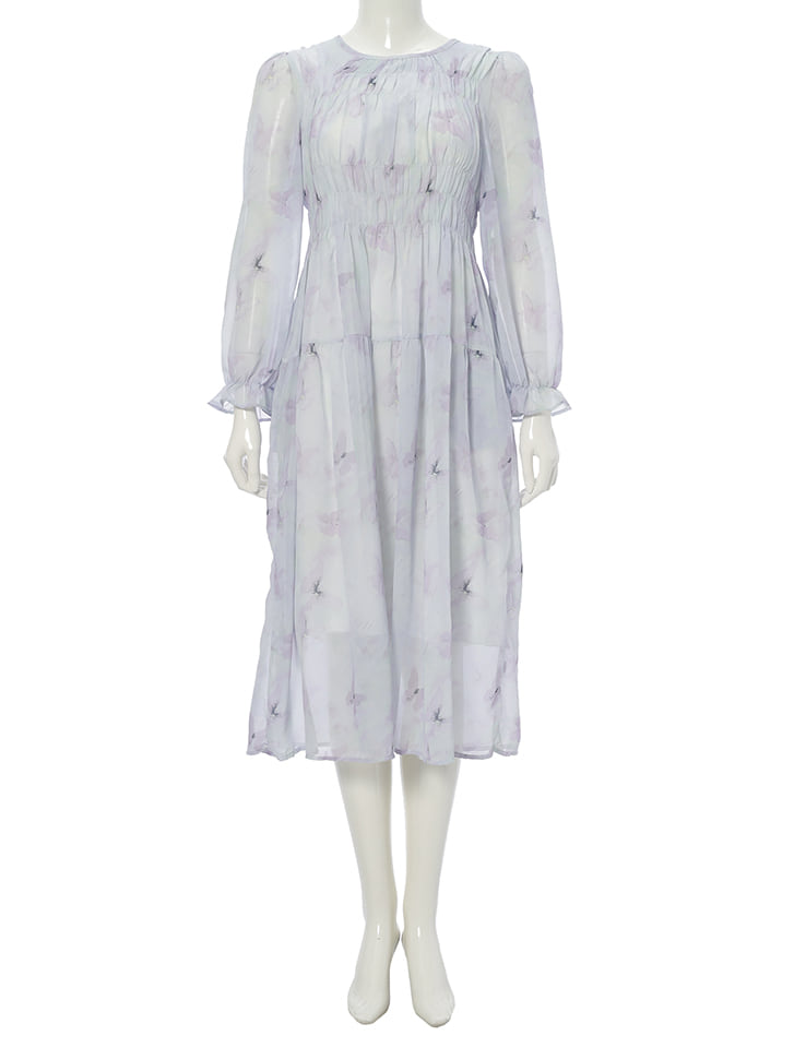 ♦本日限り特別価格♦❈アートプリント ❈ワンピース グレー アートプリント ワンピース（K1J20451＿＿） | Paul