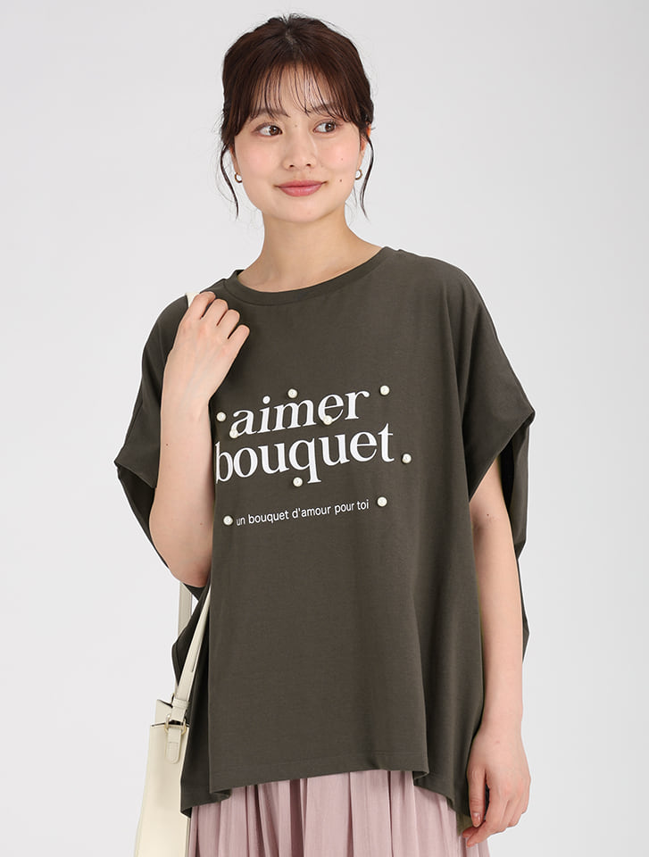 パールプリントTシャツ