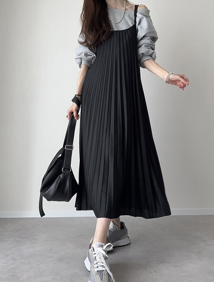 fifth 【cestmignon_mauセレクト】プリーツキャミワンピース fifth 【cestmignon_mauセレクト】プリーツキャミワンピース