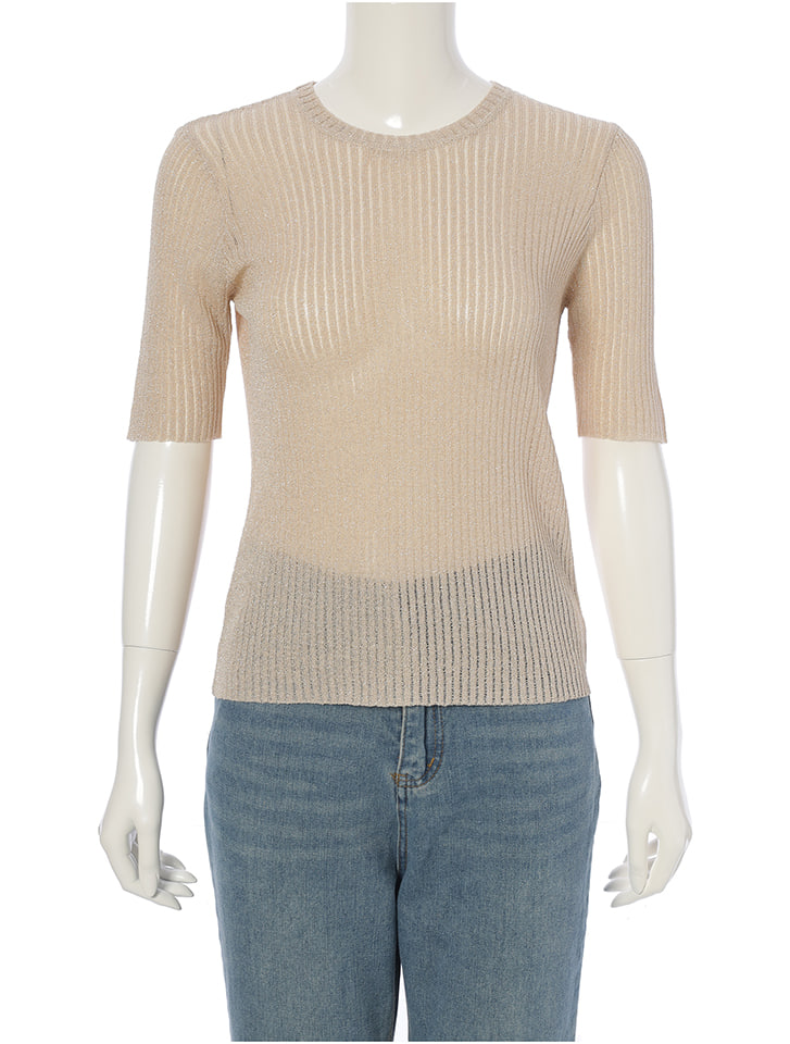 SALE！2025SS新作theory luxe5分袖ラメニットニット ラメシアー5分袖ニット – Sirin Online Store