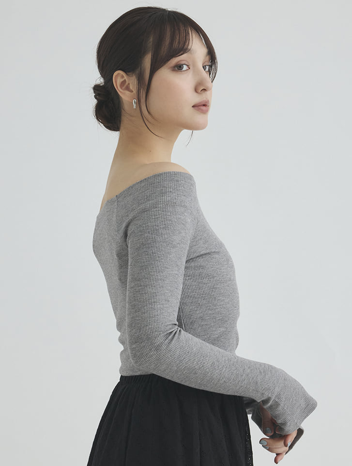 fifth ラメリブオフショルトップス | 人気レディースファッション通販