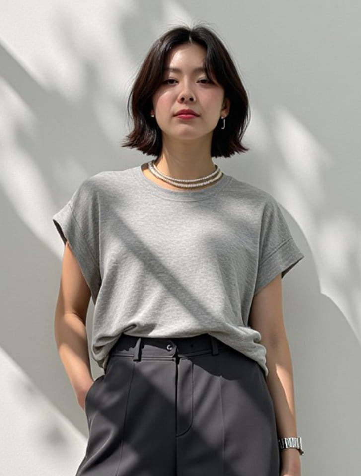 【fifth/フィフス】脇見え防止フレンチスリーブカットソー 【fifth/フィフス】脇見え防止フレンチスリーブカットソー