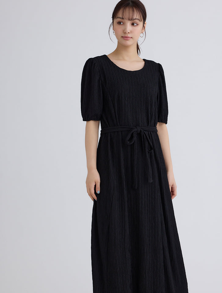 fifth シボ加工ウエストリボンワンピース | 人気レディース