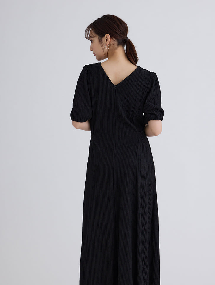 【新品】【ウエストリボンマーク】ワンピース MAISON DE THERESE ワンピース ウエストマークVネックボタン開き