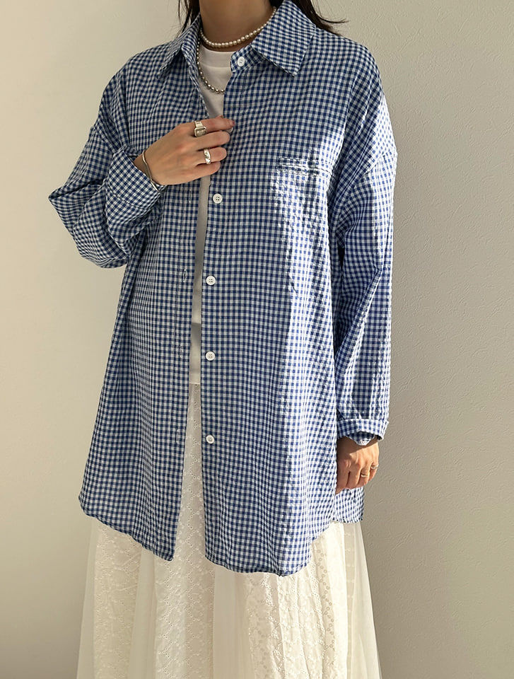 【fifth/フィフス】バックリボンチェックシャツ 【fifth/フィフス】バックリボンチェックシャツ
