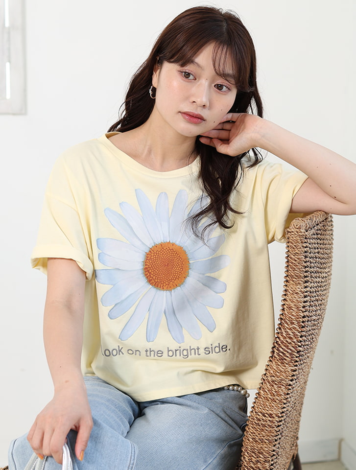 fifth ビッグフラワープリントTシャツ | 人気レディースファッション