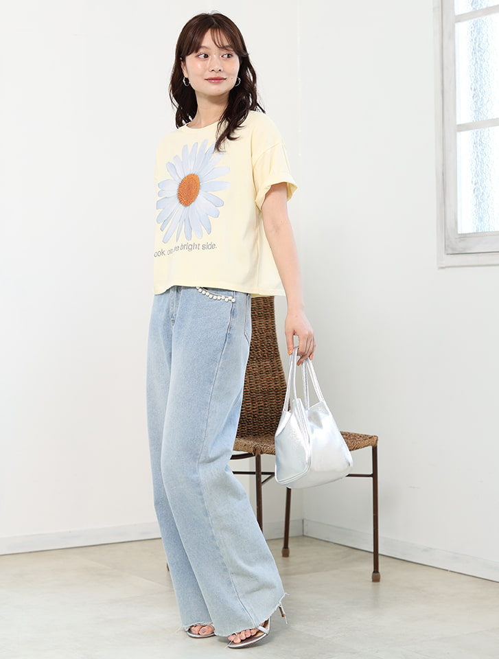 fifth ビッグフラワープリントTシャツ | 人気レディースファッション