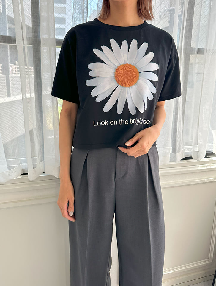 fifth ビッグフラワープリントTシャツ | 人気レディースファッション