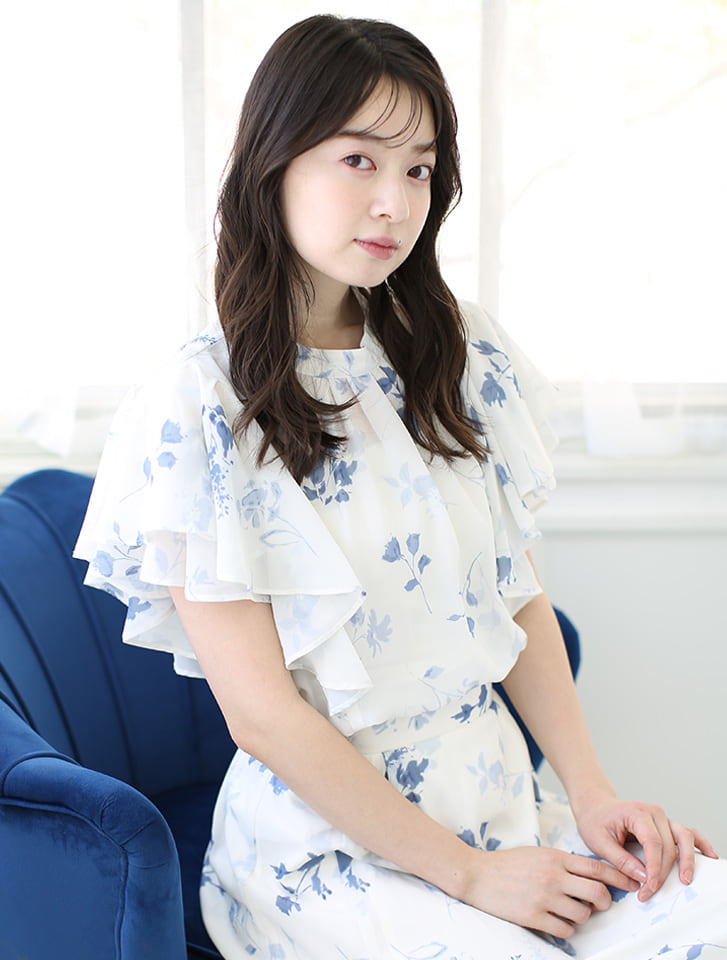 fifth 【セットアップ対応】シフォン花柄フリルブラウス | 人気