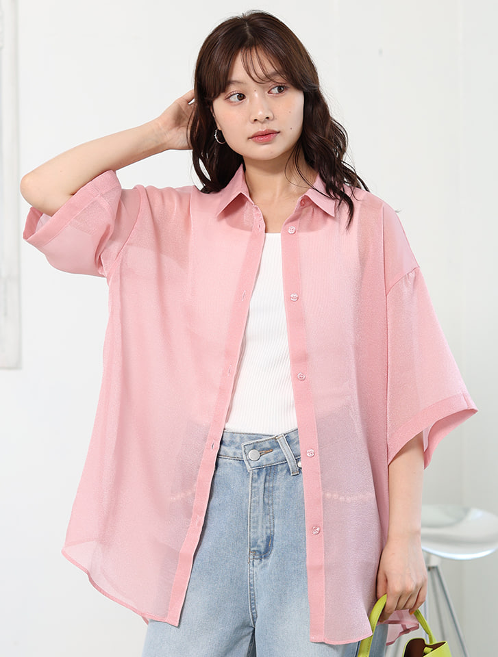 Arpege story 2025SS シアーシャツ ピンク Arpege story 2025SS シアーシャツ ピンク - メルカリ