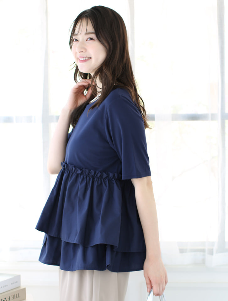 fifth 【接触冷感】アシンメトリードッキングTシャツ | 人気