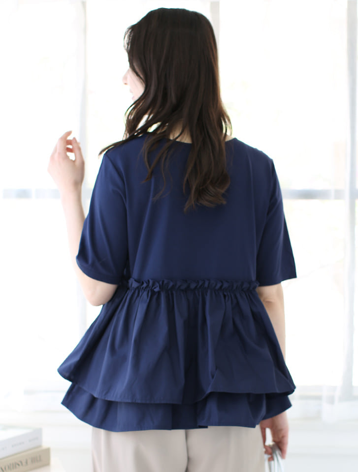 fifth 【接触冷感】アシンメトリードッキングTシャツ | 人気