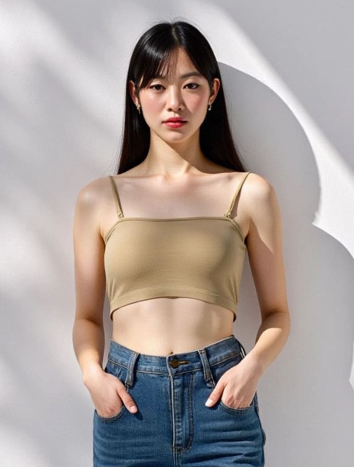 カップ付きチューブトップ(肩ひも取り外し可能)