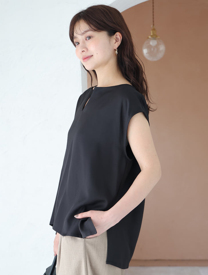 DOORS　フレンチスリーブコンビネゾン　ブラック　Sサイズ 新品 Sサイズ DOORS フレンチスリーブコンビネゾン《BLACK