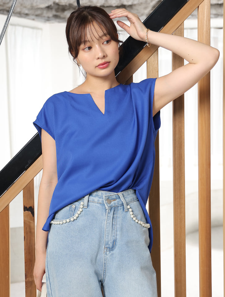 UNITED TOKYO ターンフライハーフスリーブブラウス フレンチスリーブ WOMENS】ALL ITEM: ｜UNITED TOKYO ONLINE STORE