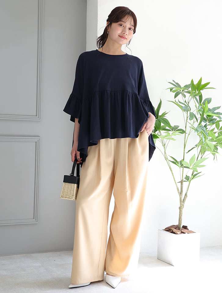 シンプルロングパンツ 春夏向け 普段使い ワイドパンツ 低身長 春 秋 レディース 通勤 ロングパンツ ハイ