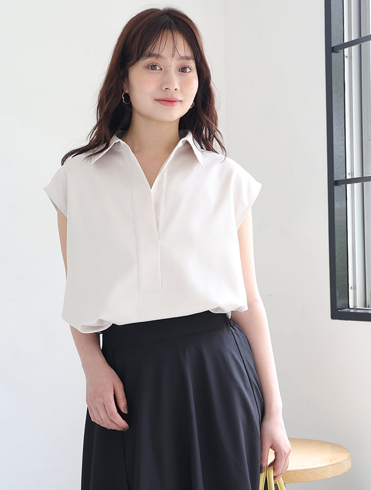 【fifth/フィフス】フレンチスリーブスキッパーシャツ 【fifth/フィフス】フレンチスリーブスキッパーシャツ