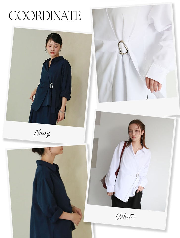 fifth アシンメトリーデザイン2wayシャツ | 人気レディース