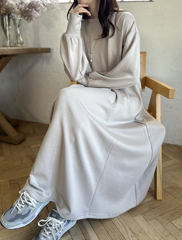 パネルラインマキシワンピース