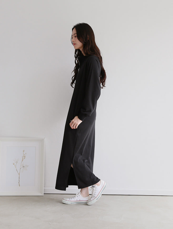 fifth 【cestmignon_mauセレクト】フロントファスナー裏毛ワンピース
